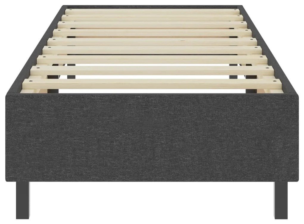 Cama boxspring 100x200 cm tecido cinzento