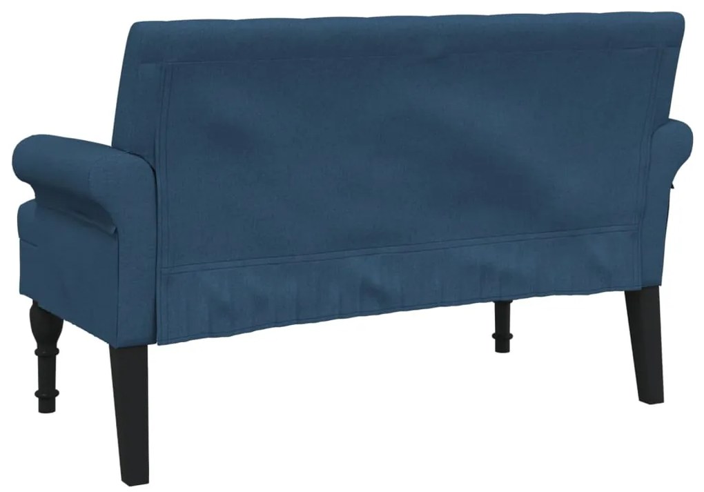 Banco com encosto 120x62x75,5 cm tecido azul