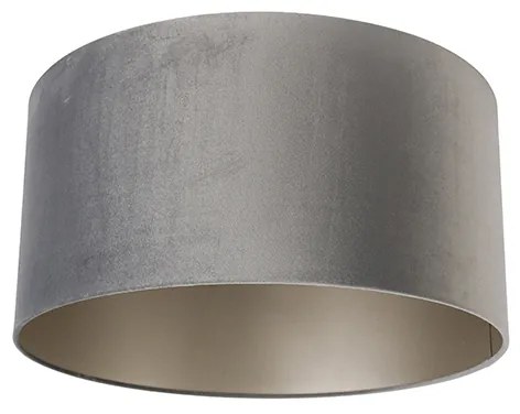 Abajur de veludo cinzento 50/50/25