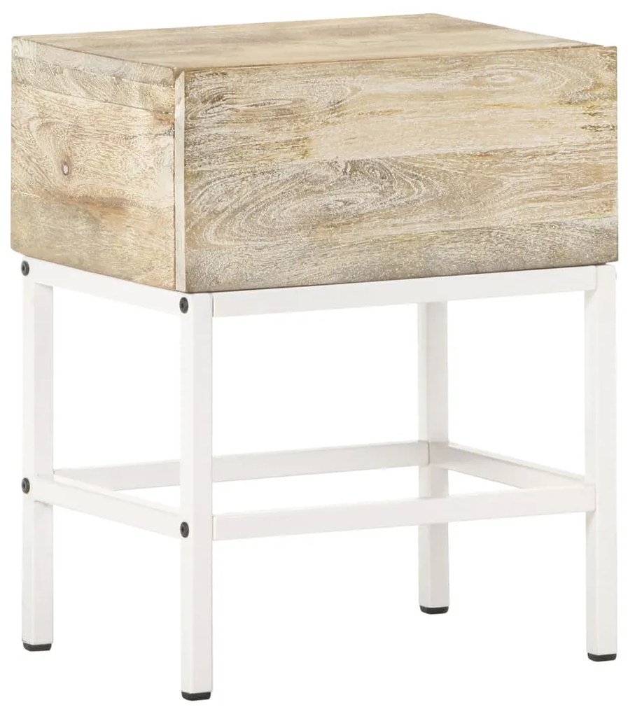 vidaXL Mesa de cabeceira 40x30x50 cm madeira de mangueira maciça