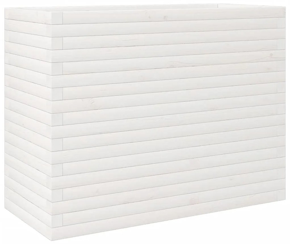 Vaso/floreira de jardim 90x40x68,5 cm pinho maciço branco