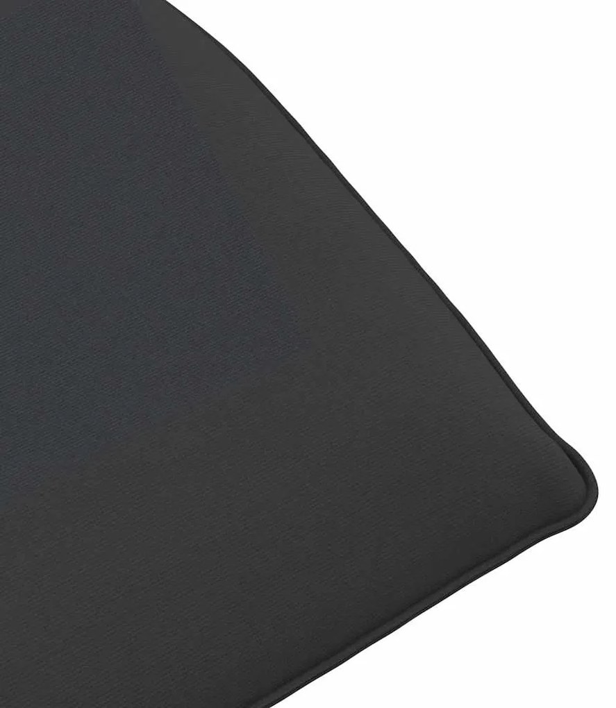 Espreguiçadeira dobrável 175x54x8,5 cm tecido Oxford preto