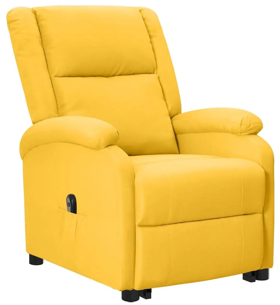 Poltrona elevatória tecido amarelo