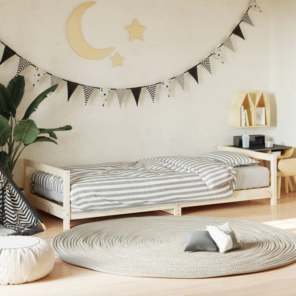 vidaXL Estrutura de cama infantil 80x200 cm madeira de pinho maciça