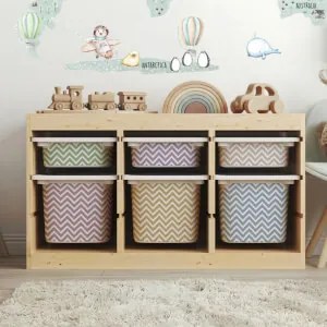Autocolantes para a caixa IKEA TROFAST - Ziguezague
