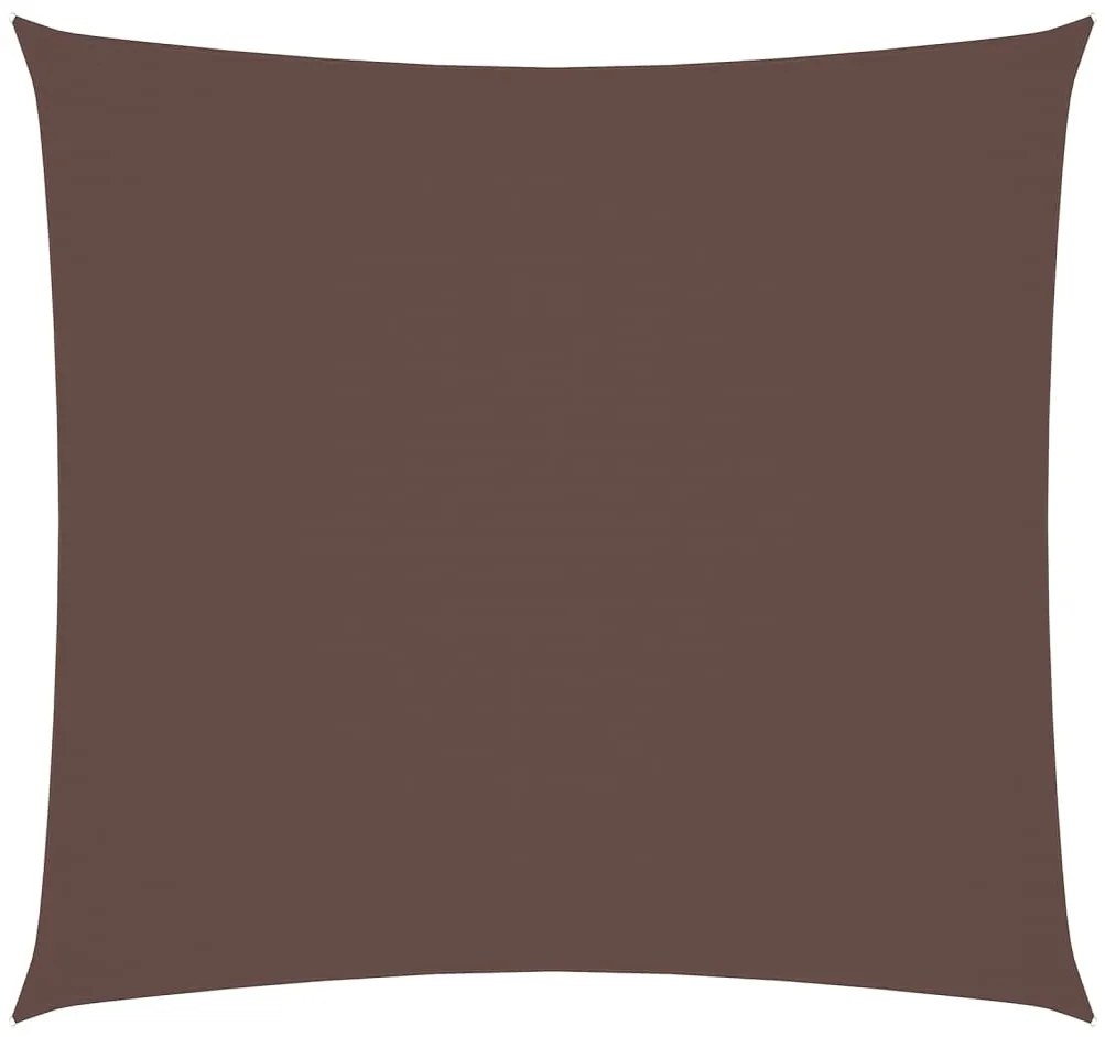 Para-sol estilo vela tecido oxford quadrado 7x7 m castanho