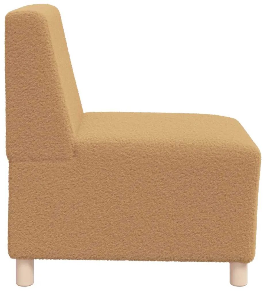 Poltrona 55 cm tecido encaracolado tipo lã bege