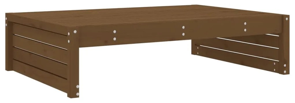 2 pcs conjunto lounge de jardim pinho maciço castanho-mel