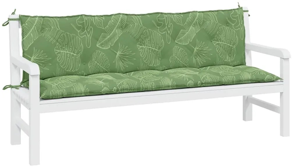 Almofadões p/ bancos de jardim 2pcs tecido oxford padrão folhas