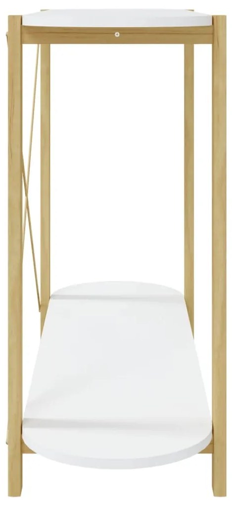 Mesa consola 110x38x75 cm derivados de madeira branco