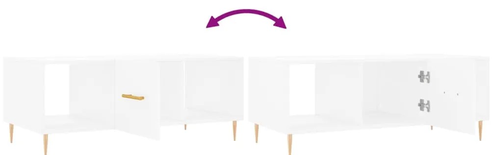 Mesa de centro 102x50x40 cm madeira processada branco