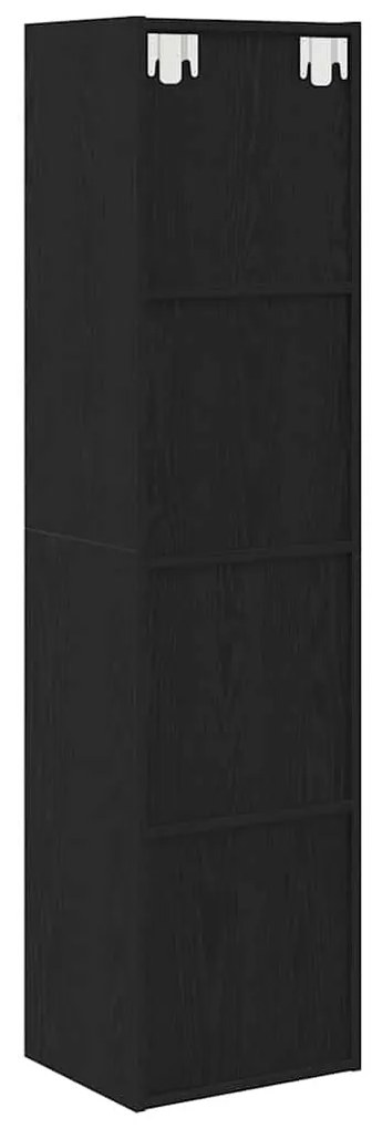 Gabinete de Livro/TV Carvalho Preto 36x30x143 cm