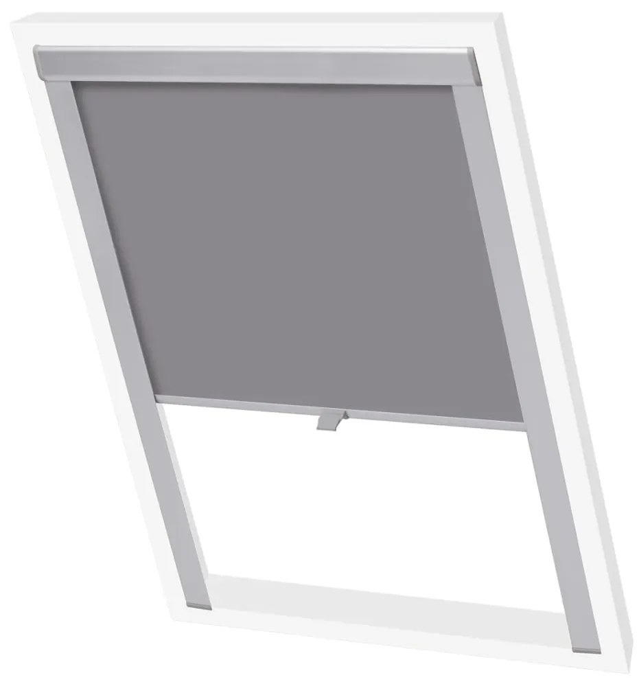 vidaXL Persiana de enrolar opaca cinzento MK04
