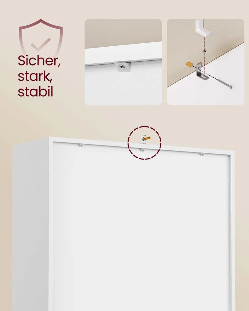 Estante com quatro compartimentos 24 x 66 x 66 cm Branco