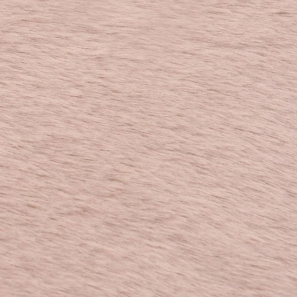 Tapete em pele de coelho artificial 160x230 cm rosa velho