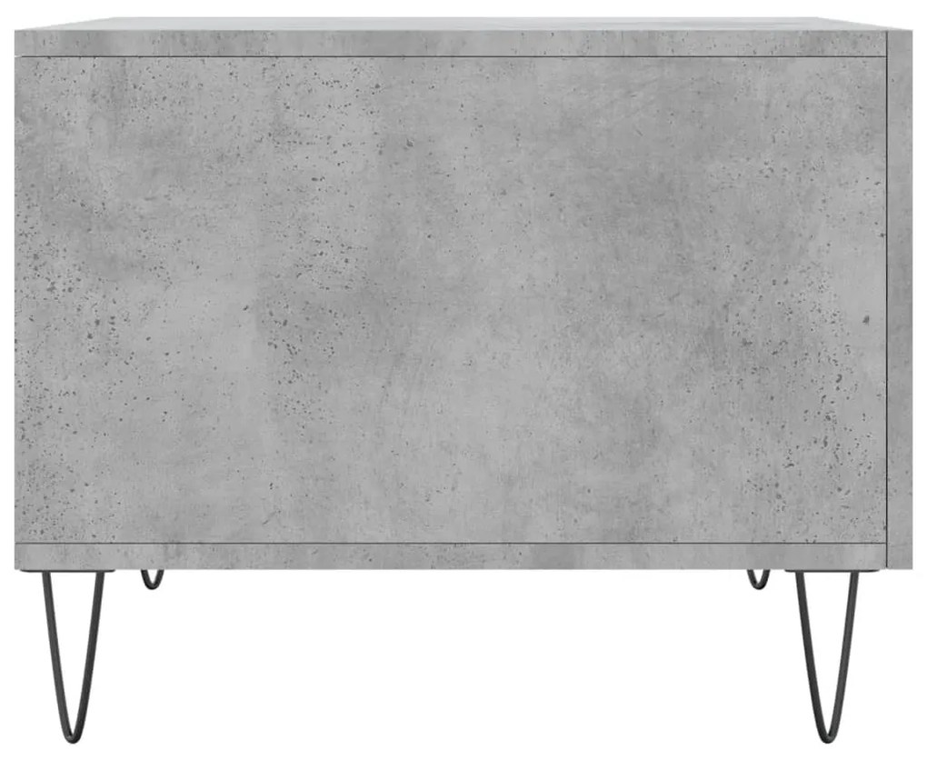 Mesa de centro 50x50x40 cm madeira processada cinza cimento