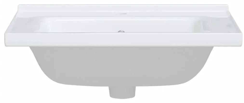 Lavatório casa de banho retangular 61x48x19,5cm cerâmica branco