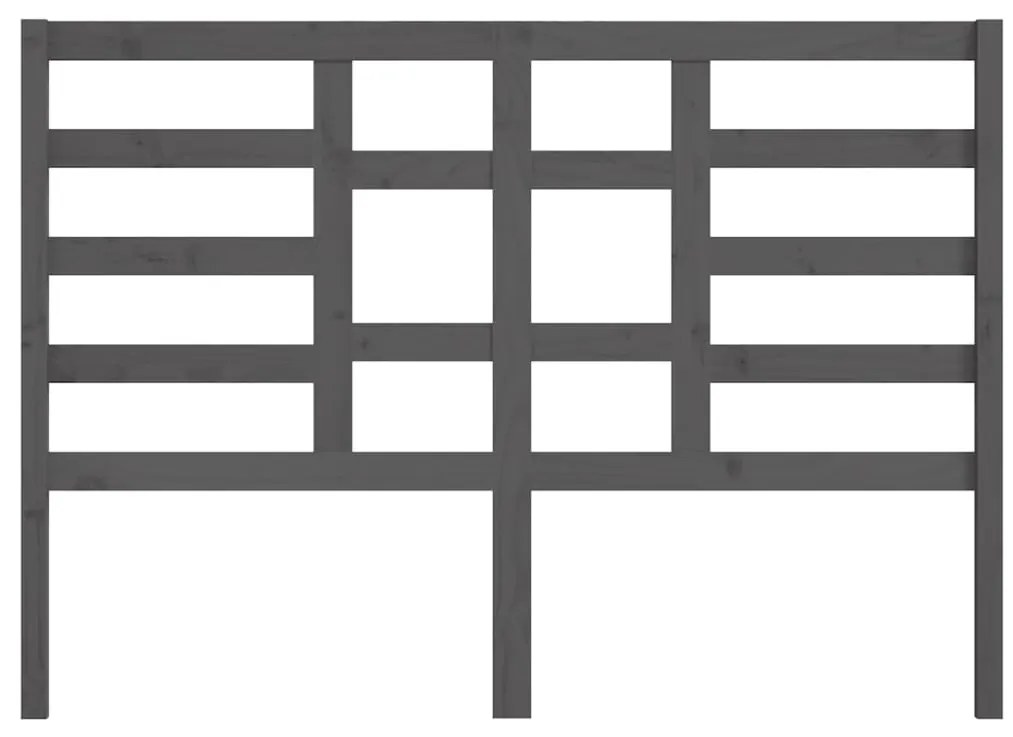 Cabeceira de cama 166x4x100 cm pinho maciço cinzento