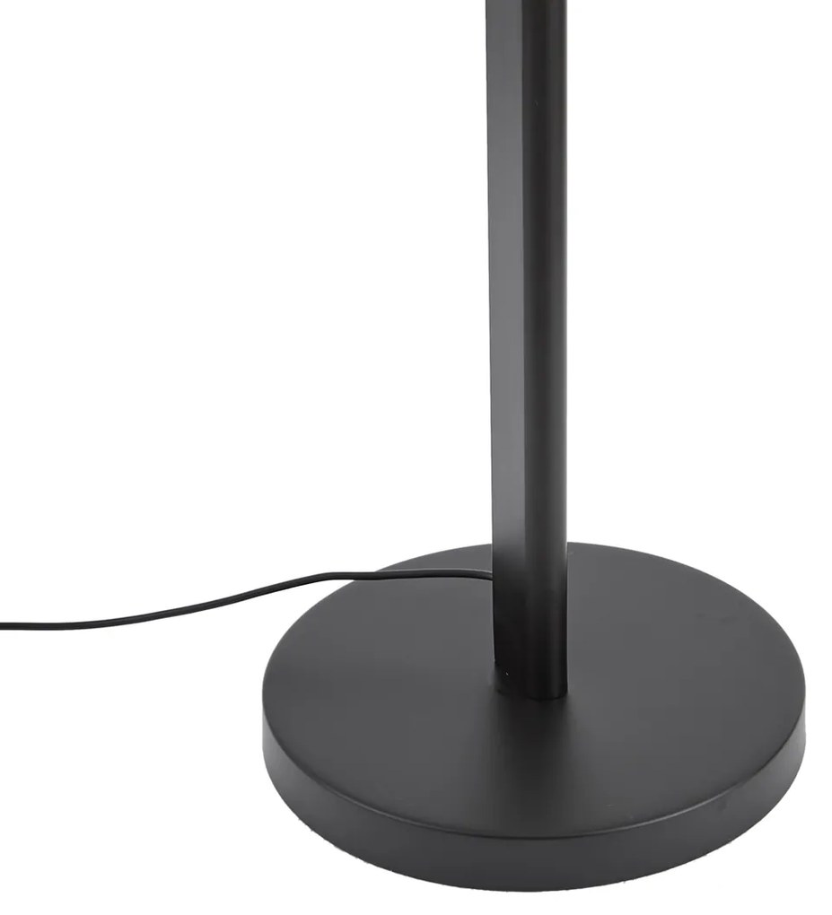 Candeeiro de Pé Design Preto Inclui LED Regulável e Interruptor de 3 Vias - Rolla
