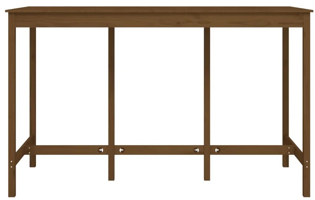 Mesa de bar 180x80x110 cm pinho maciço castanho mel