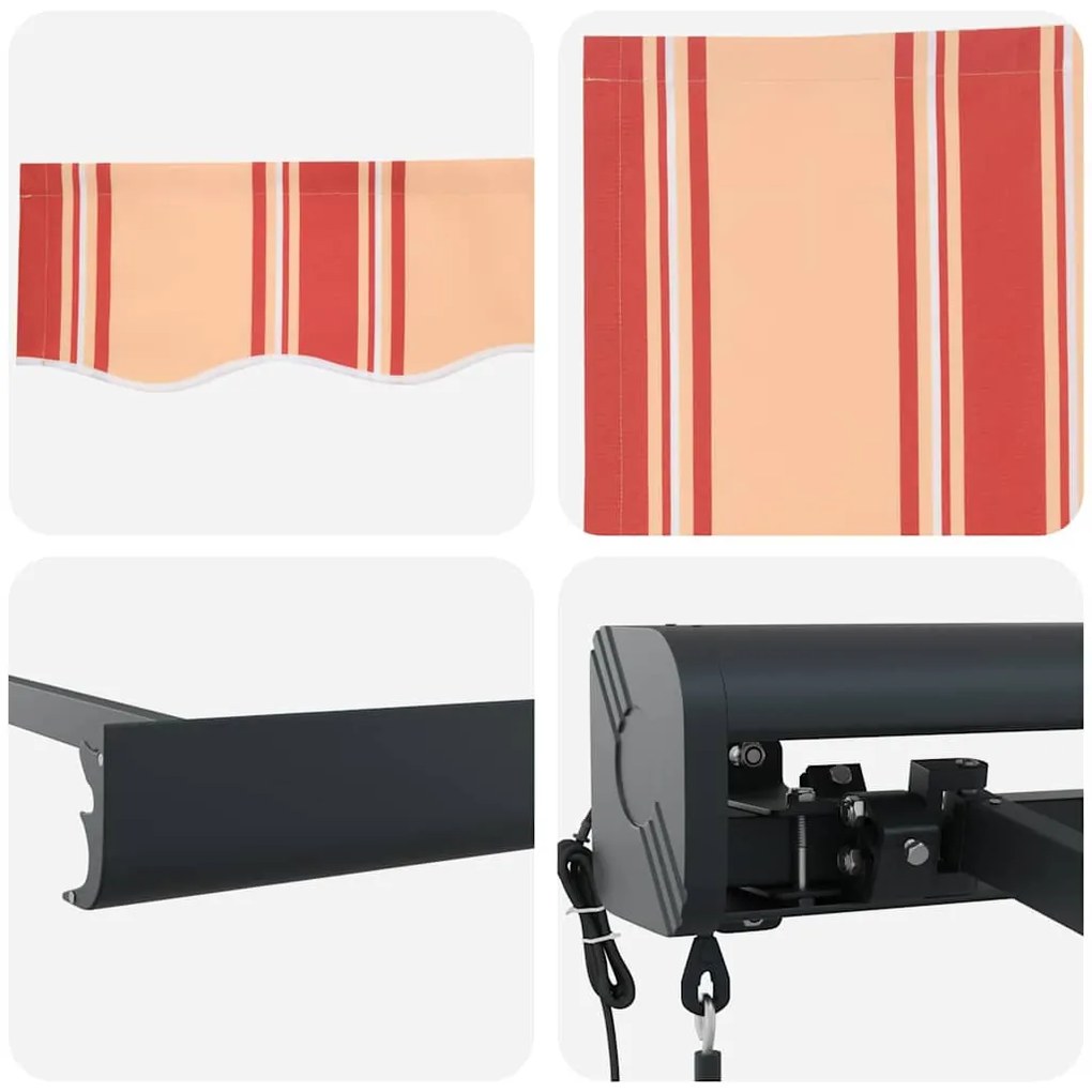 Toldo Retrátil Automático Amarelo e Laranja 300x250 cm