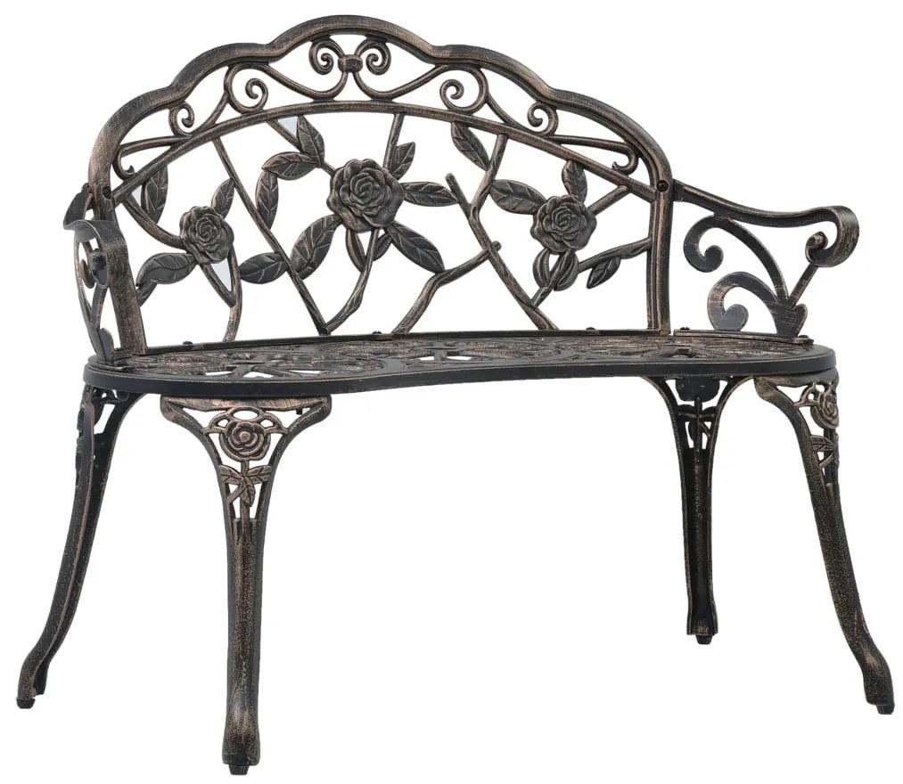 Banco bistrô 100 cm alumínio fundido bronze