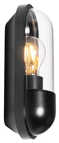 Candeeiro de parede exterior moderno preto IP54 - Stockholm Moderno