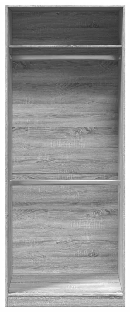 Roupeiro 80x50x200 cm derivados de madeira cinzento sonoma