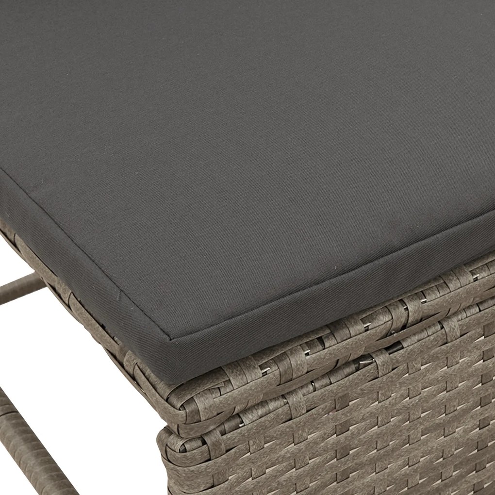 Conjunto de Sofás para Exterior Cinza e cinza escuro