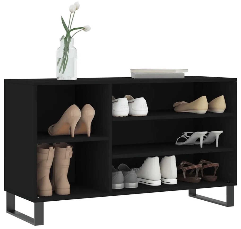 Sapateira 102x36x60 cm derivados de madeira preto