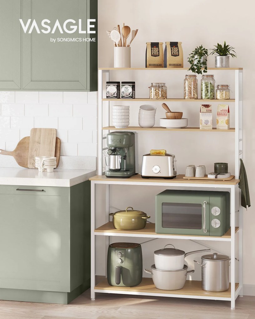 Armario de cozinha design industrial 40 x 100 x 167 cm cor carvalho + branco