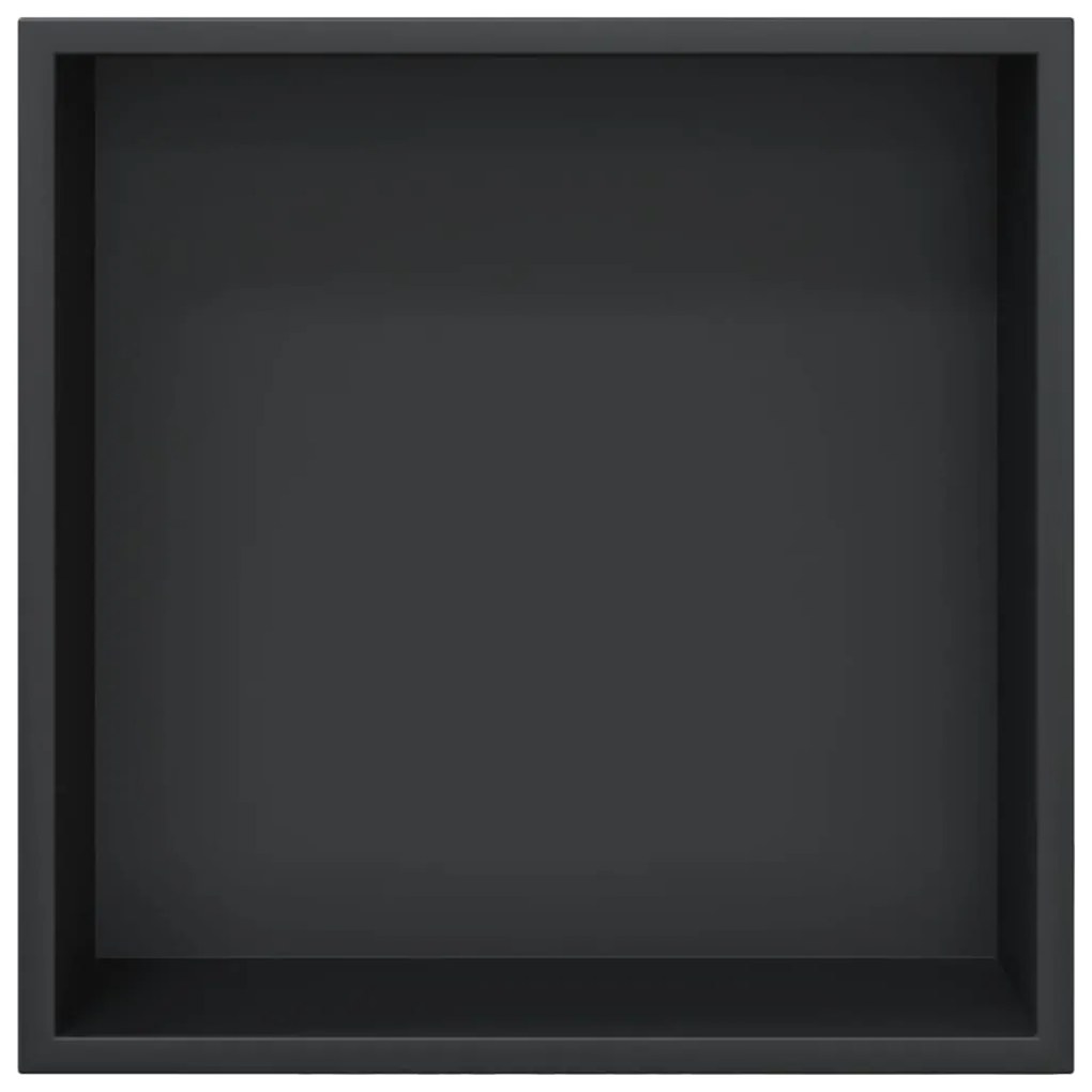 Nicho parede p/ duche 32x32x9 cm aço inoxidável preto mate