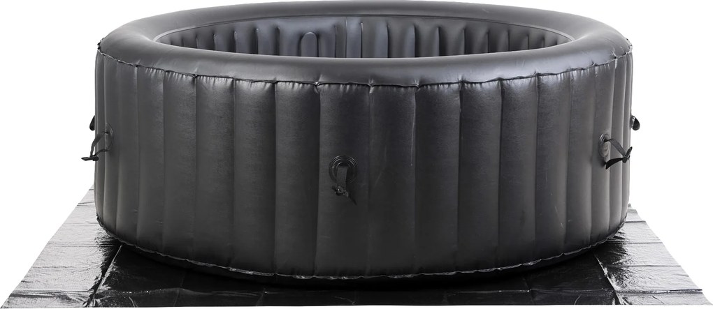 Spa de bolhas insuflável portátil para 6 pessoas, banheira de hidromassagem, jacuzzi, preto
