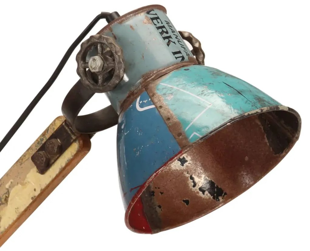 Candeeiro secretária industrial redondo 23x18x95cm E27 multicor