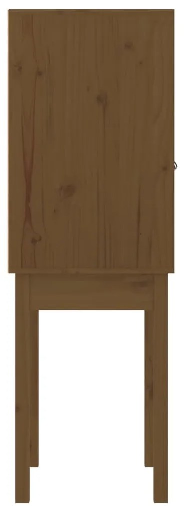 Aparador alto 60x40x120 cm madeira de pinho maciça castanho mel