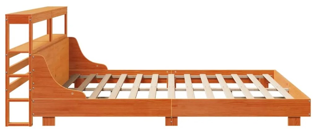 Cama sem colchão 180x200 cm pinho maciço castanho-mel