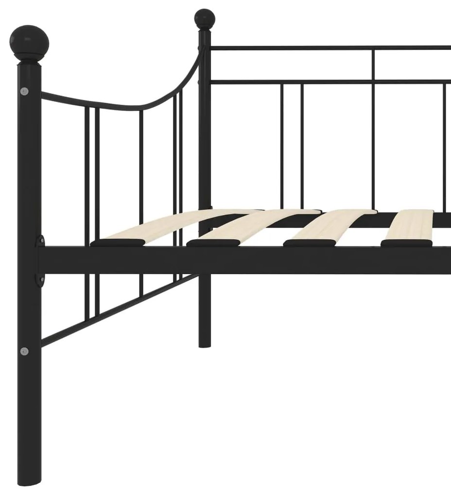 Estrutura sofá-cama 90x200 cm metal preto