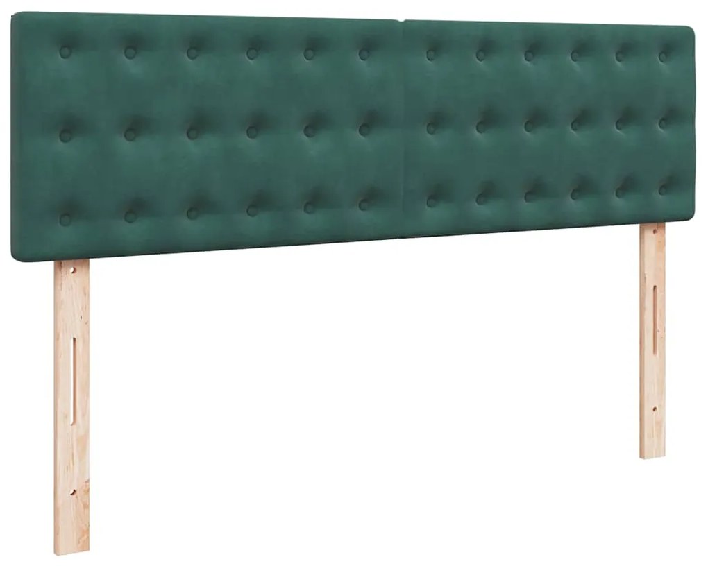 Estrutura de cama otomana com colchão 160x200 cm verde escuro