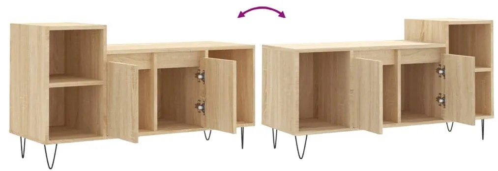 Móvel p/ TV 100x35x55 cm derivados de madeira carvalho sonoma