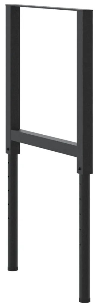Estruturas bancada ajustáveis 2 pcs 55x(69-95,5) cm metal preto