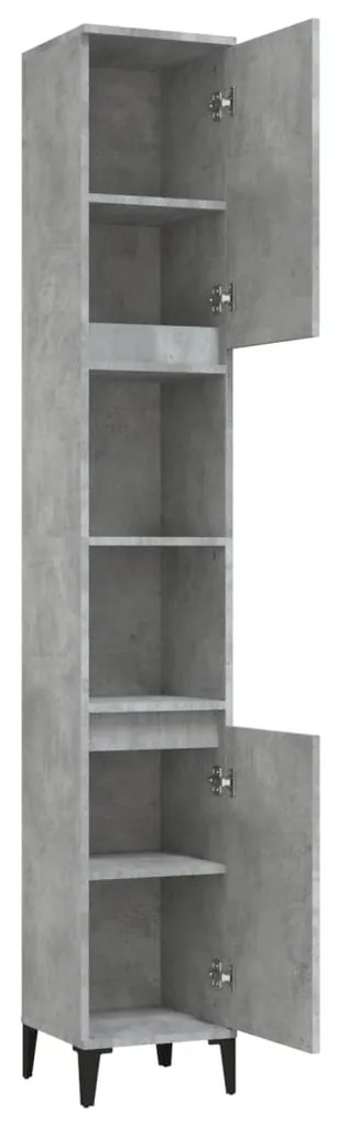 Armário WC 30x30x190 cm derivados de madeira cinzento cimento