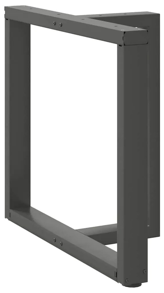 Pés para mesa de jantar em forma de T, 2 peças, antracite, 70x35x(72-7