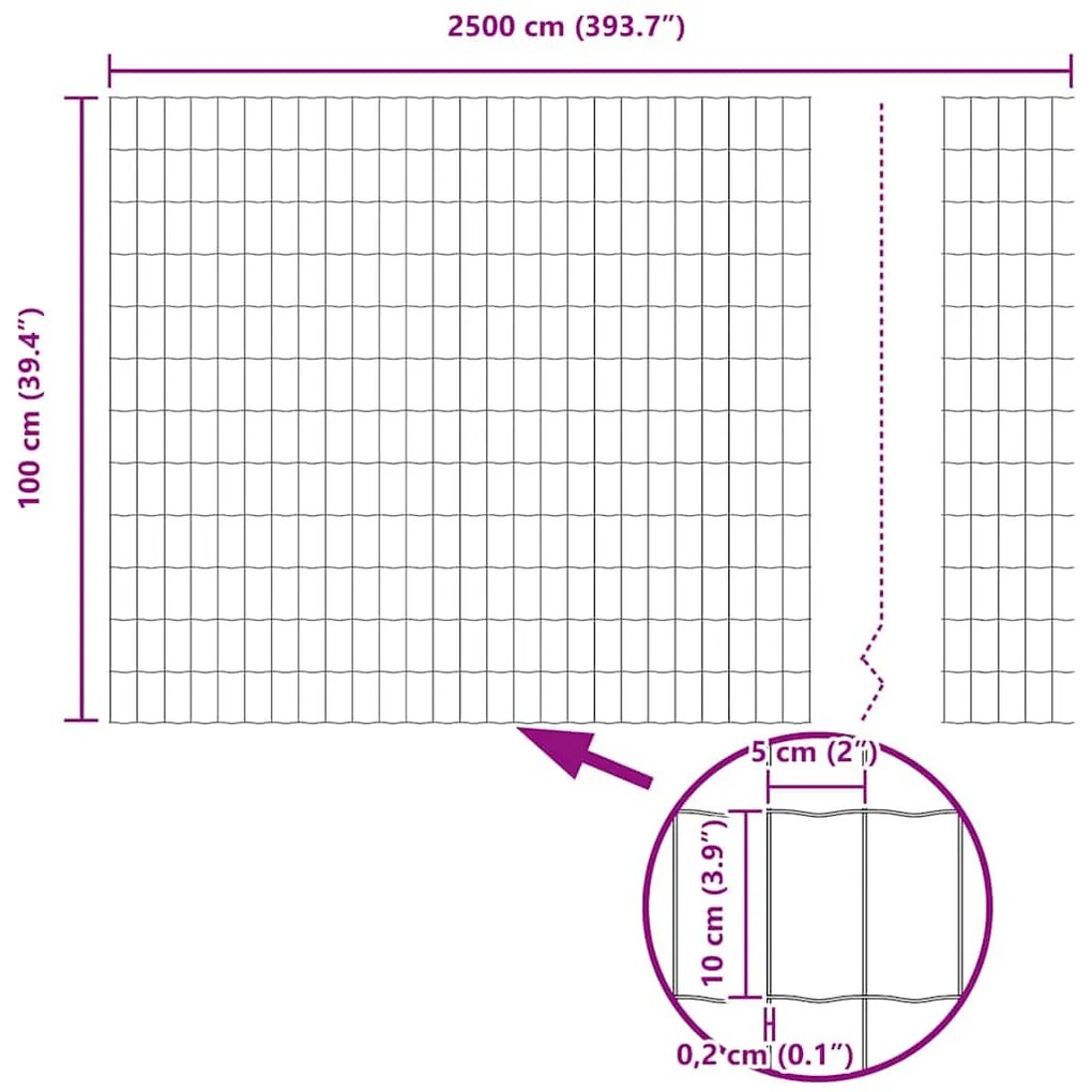 Cerca Euro Verde 1x25 m Aço