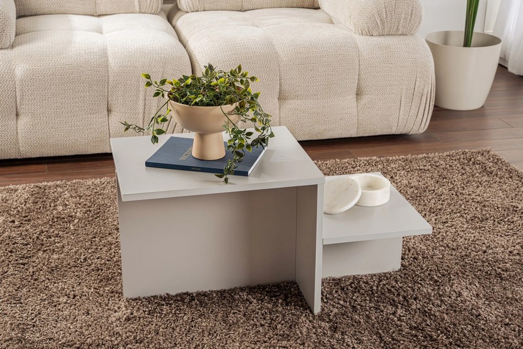 Mesa de Centro Harmony – Cinza – 80 cm x 40 cm x 40 cm