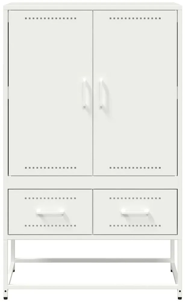 Móvel alto 68x39x111,5 cm aço branco