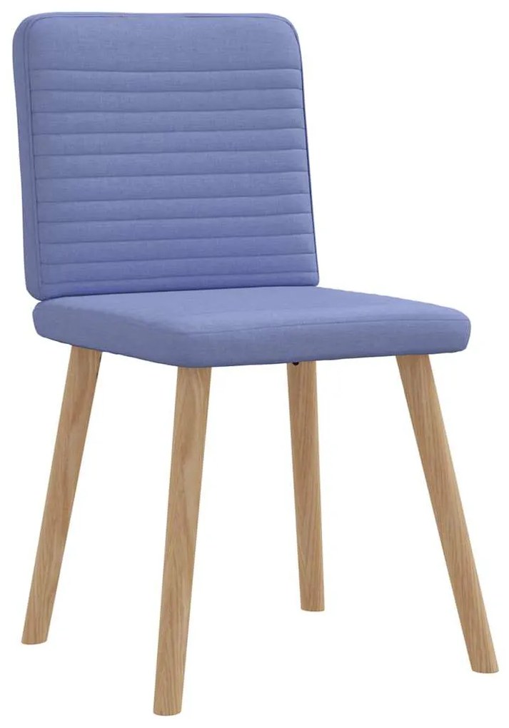 Cadeiras de jantar 4 pcs Jeans Tecido Azul