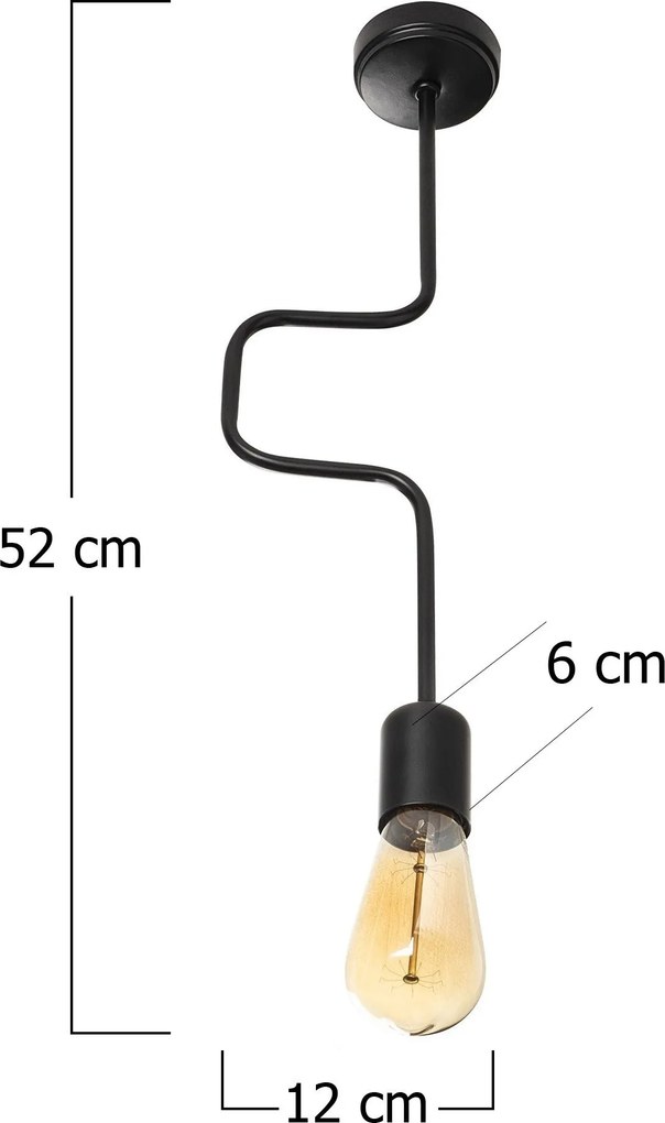 Candeeiro Denge – Preto – 12 x 6 cm
