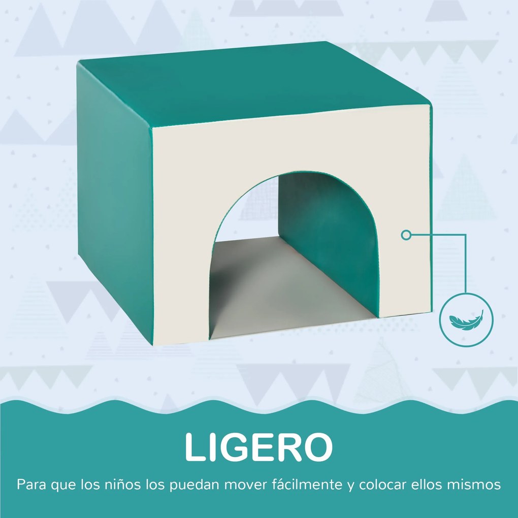 Conjunto de 4 Blocos de Espuma para Crianças de 1-3 Anos Figuras de Co