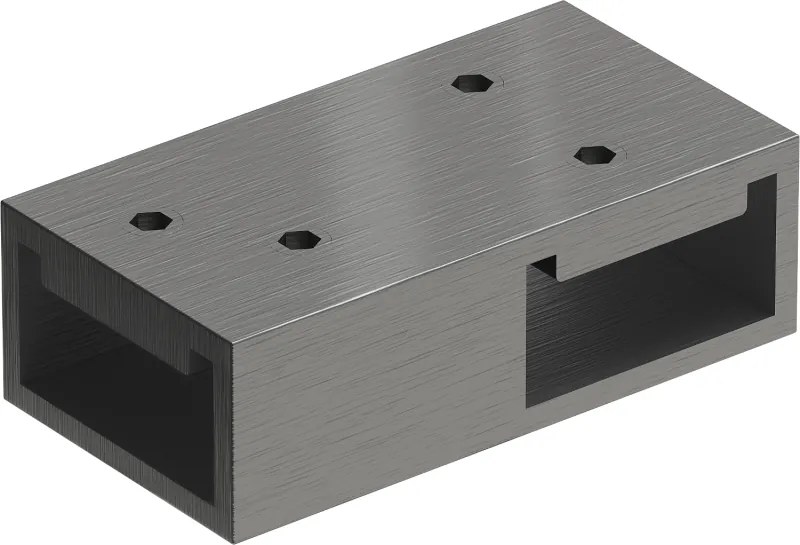 Mexen conector em T para suportes de parede, cinza escovado - 800-09-66