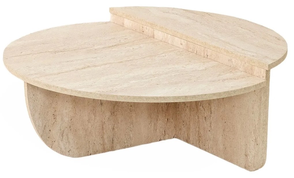 Mesa de Centro Podium – Travertino – Diâmetro 90 cm Altura 35 cm